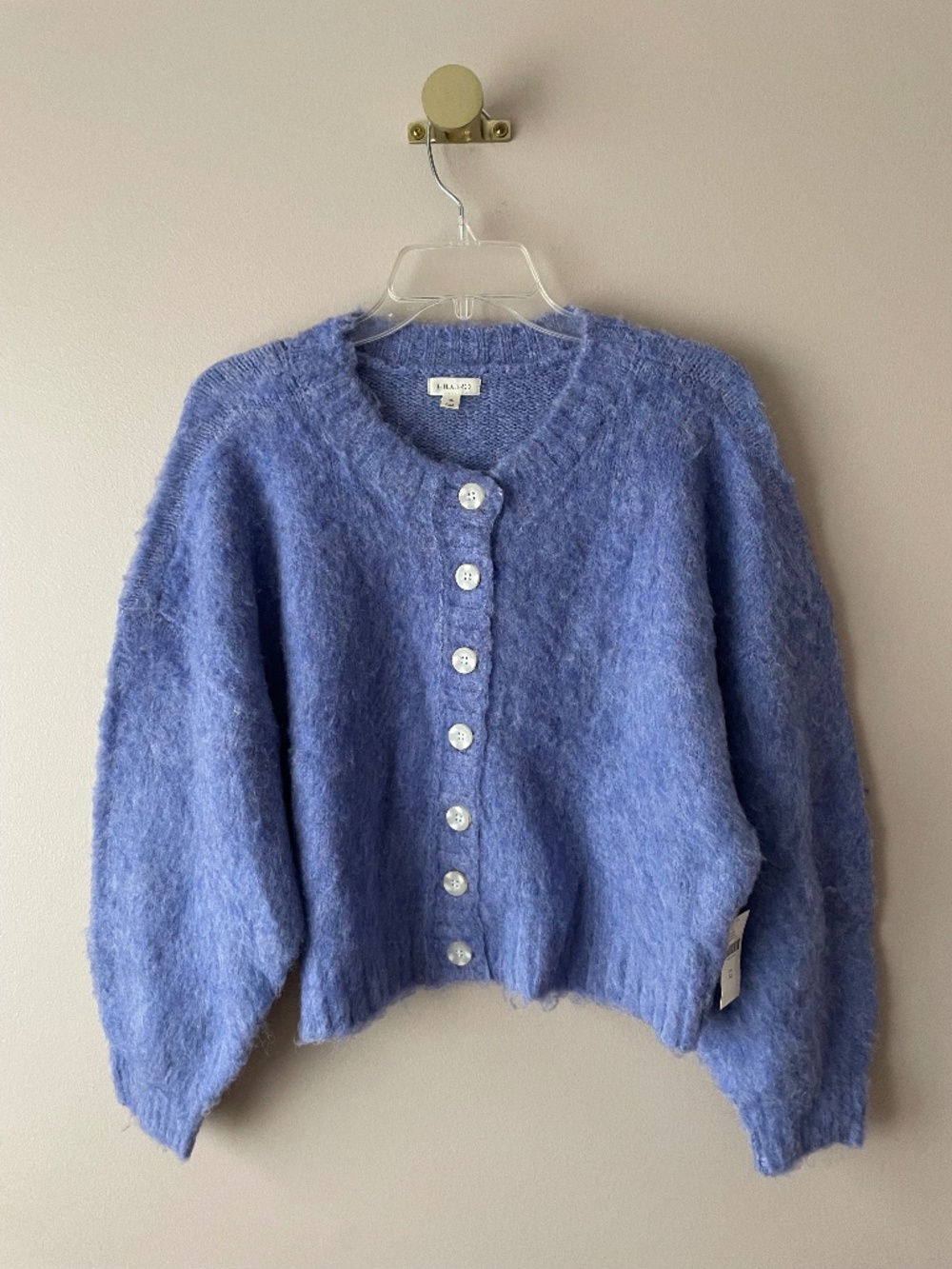 Anthropologie Pilcro Brushed Cardigan Sweater in Purple VERY SOFT RELAXED XS NWT